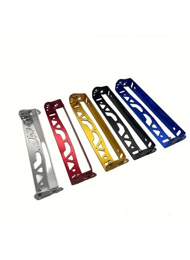 إطار لوحة الترخيص الدوار الأحمر العالمي من الألومنيوم قابل للتعديل بتصميم JDM - Image 1